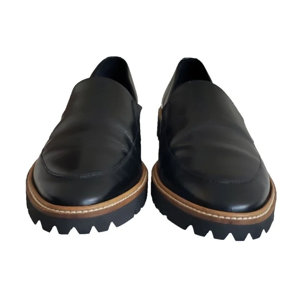 ECCO Incise Tailored Loafer Slip On Shoes Almond Toe Pointed Leather Size 10.5